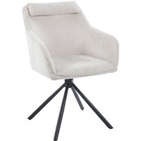 Esszimmerstuhl Drehstuhl 360 Grad mit Stoffbezug beige mucki von SAM
