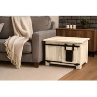 Lowboard Truhenschrank Akazie massiv eiche 76 x 51 x 45 cm LIBRO von SAM