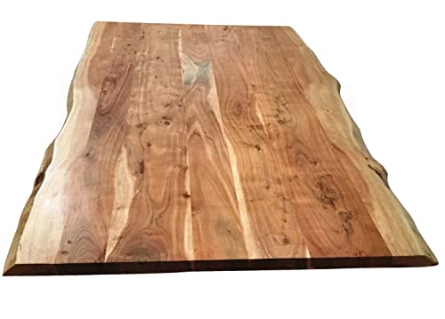 SAM Tischplatte 160x85 cm, Akazie Natur, Baumkante wie gewachsen von SAM