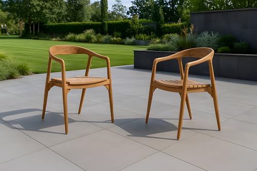 SAM 2er Set Gartenstuhl Sally | Teakholz massiv | Stapelbarer Gartensessel | 58 x 50 x 78 cm | Outdoor-Holzstuhl mit Armlehnen für Garten, Balkon & Terrasse SAM 2er Set Gartenstuhl Sally | Teakholz massiv | Stapelbarer Gartensessel | 58 x 50 x 78 cm | Outdoor-Holzstuhl mit Armlehnen für Garten, Balkon & Terrasse von SAM