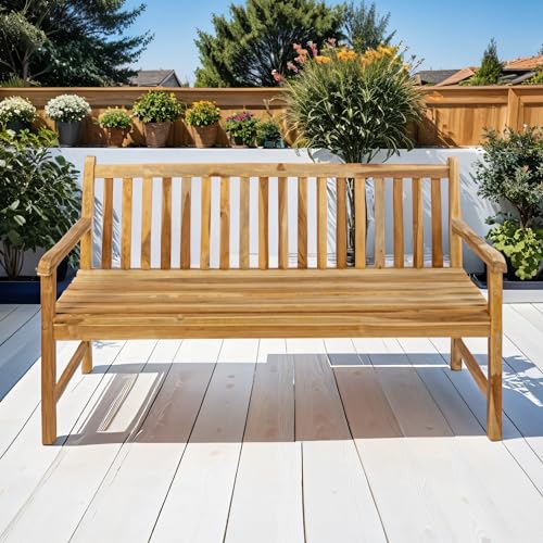 SAM 3-Sitzer Gartenbank Caracas | 150 cm | Teakholz | Massive Holzbank | ideal für den Balkon, Terrasse oder Garten | Pflegeleichte Sitzbank von SAM