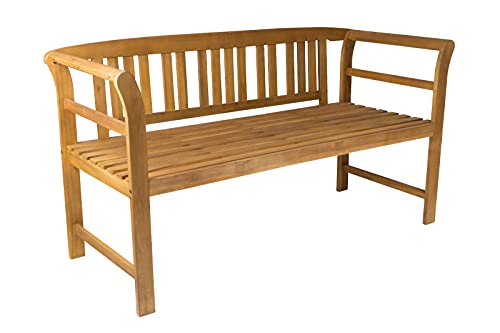 SAM 3-Sitzer Gartenbank Rosa, Akazienholz massiv + geölt, Holzbank für Garten und Balkon, Sitzbank 161 x 63 x 82 cm, pflegeleichtes Unikat von SAM