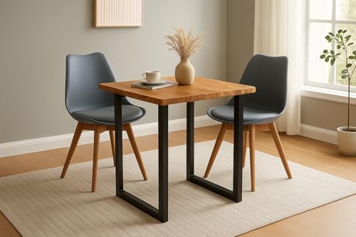 SAM 3-TLG. Essgruppe Quinn | Esstisch mit 2 Stühlen | 80x80 cm | Esstisch mit echter Baumkante | Akazienholz massiv + Naturfarben | U-Gestell Schwarz | 2X Schalenstuhl Grau SAM 3-TLG. Essgruppe Quinn | Esstisch mit 2 Stühlen | 80x80 cm | Esstisch mit echter Baumkante | Akazienholz massiv + Naturfarben | U-Gestell Schwarz | 2X Schalenstuhl Grau von SAM