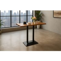 SAM - Bistrotisch Baumkante massiv 100 x 60 cm Akazie nussbaumfarben schwarz Doppelsäulengestell ian SAM - Bistrotisch Baumkante massiv 100 x 60 cm Akazie nussbaumfarben schwarz Doppelsäulengestell ian von SAM