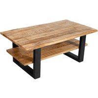 SAM - Couchtisch Baumkante 115 x 65 cm Mango massiv + rough schwarz patrick von SAM