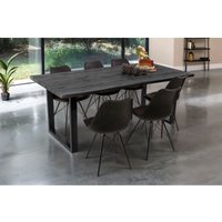 SAM - Esstisch Baumkante Holz-Optik Grau 200 x 100 U-Gestell schwarz josy SAM - Esstisch Baumkante Holz-Optik Grau 200 x 100 U-Gestell schwarz josy von SAM