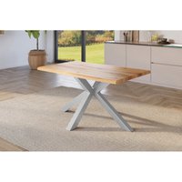 SAM - Esstisch Baumkante Holz-Optik Wildeiche 140 x 80 Spider-Gestell silber julius SAM - Esstisch Baumkante Holz-Optik Wildeiche 140 x 80 Spider-Gestell silber julius von SAM