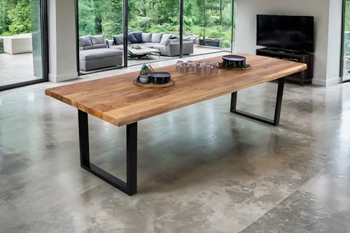 SAM Esstisch Cali | 260 x 100 cm | Mangoholz | Farbe: Natur/rau | U-Gestell Metall Schwarz | Massivholz mit echter Baumkante | pflegeleichter Baumkantentisch/Esszimmertisch SAM Esstisch Cali | 260 x 100 cm | Mangoholz | Farbe: Natur/rau | U-Gestell Metall Schwarz | Massivholz mit echter Baumkante | pflegeleichter Baumkantentisch/Esszimmertisch von SAM