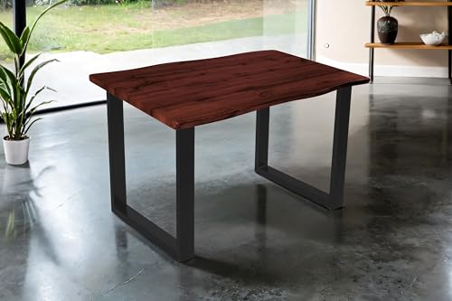 SAM Esstisch Josy | 120 x 80 cm | Holz Nussbaum-Optik | U-Gestell Metall schwarz | 40 mm Tischplatte mit Baumkante | Tisch für Esszimmer & Küche SAM Esstisch Josy | 120 x 80 cm | Holz Nussbaum-Optik | U-Gestell Metall schwarz | 40 mm Tischplatte mit Baumkante | Tisch für Esszimmer & Küche von SAM