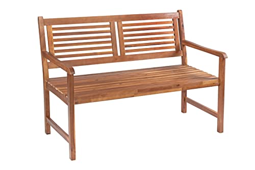 SAM Gartenbank Cordoba, 110 cm, 2-Sitzer Bank, Sitzbank aus geöltem Akazienholz, pflegeleichtes Massivholz, Holzbank geeignet für Garten, Balkon oder Terrasse von SAM