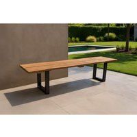 SAM - Gartenbank Outdoor Teakholz massiv 220 x 42 U-Gestell schwarz quito SAM - Gartenbank Outdoor Teakholz massiv 220 x 42 U-Gestell schwarz quito von SAM