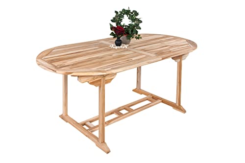 SAM Gartentisch Aruba, Auszieh-Tisch aus Teak-Holz (180-240 cm) Massivholz für Garten oder Terrasse, Braun von SAM