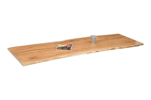 SAM Holzplatte 100x40 cm Louisa, Tischplatte aus Akazienholz massiv + eichefarben, Baumkanten-Platte für Heimwerker, geeignet für Arbeitsplatten, Tische & Fensterbretter SAM Holzplatte 100x40 cm Louisa, Tischplatte aus Akazienholz massiv + eichefarben, Baumkanten-Platte für Heimwerker, geeignet für Arbeitsplatten, Tische & Fensterbretter von SAM