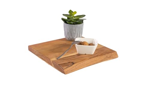 SAM Holzplatte 30x30 cm Arya, Holzbrett Akazie massiv + naturfarben, Baumkanten-Platte für Heimwerker, Regale & Fensterbretter, einseitige Baumkante SAM Holzplatte 30x30 cm Arya, Holzbrett Akazie massiv + naturfarben, Baumkanten-Platte für Heimwerker, Regale & Fensterbretter, einseitige Baumkante von SAM