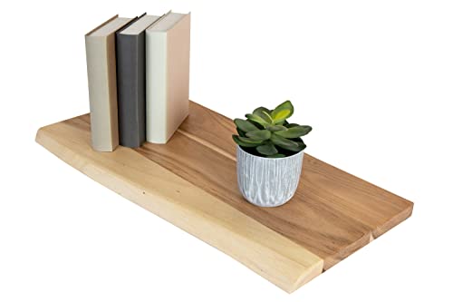 SAM Holzplatte 60x30 cm SUVA, Holzbrett massiv naturfarben, Baumkantenplatte für Heimwerker, Regale und Fensterbretter, einseitig Baumkante SAM Holzplatte 60x30 cm SUVA, Holzbrett massiv naturfarben, Baumkantenplatte für Heimwerker, Regale und Fensterbretter, einseitig Baumkante von SAM