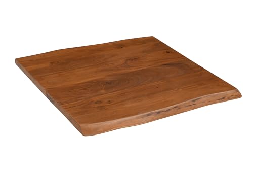 SAM Holzplatte Brasileiro | 70 x 70 cm | Akazienholz massiv | Farbe: Nussbaum | echte Baumkante | Pflegeleichte DIY Tischplatte | geeignet für Esstische/Couchtische/Bistrotische SAM Holzplatte Brasileiro | 70 x 70 cm | Akazienholz massiv | Farbe: Nussbaum | echte Baumkante | Pflegeleichte DIY Tischplatte | geeignet für Esstische/Couchtische/Bistrotische von SAM