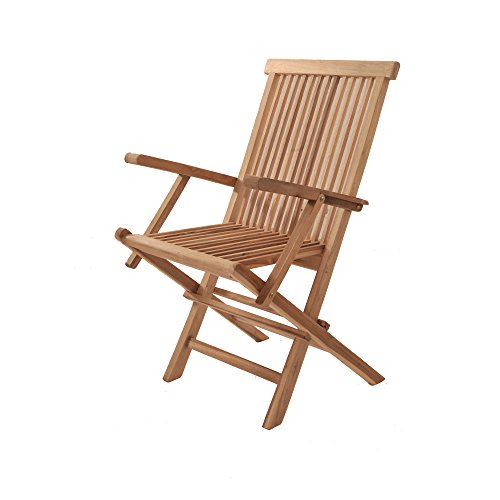 SAM Klappstuhl, Mallorca mit Armlehnen, Teak, 40 x 55 x 88 cm von SAM