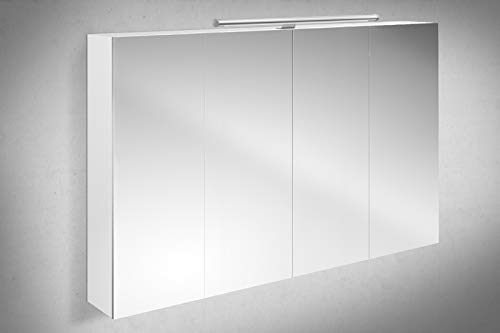 SAM Möbel Outlet Spiegelschrank Veritas | Hochglanz weiß | 75 x 120 x 16 cm | Badmöbel | Kombinierbar von SAM