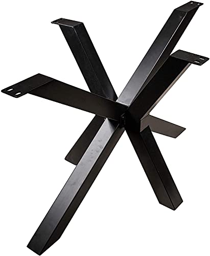 SAM Spider-Tischgestell, Roheisen schwarz lackiert, Metallgestell für Holztische, Gestell mit vielseitiger Verwendbarkeit von SAM