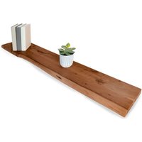 SAM - Steckboard mit Baumkante Wandregal Akazie massiv nussbaum lackiert 100 x 20 Amanda von SAM