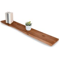 Steckboard mit Baumkante Wandregal Akazie massiv nussbaum lackiert 120 x 20 Amanda von SAM