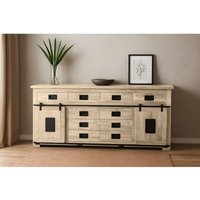 Sideboard Kommode Akazie massiv eichefarben 200 x 45 x 90 cm LIBRO von SAM