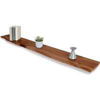 Steckboard mit Baumkante Wandregal Akazie massiv nussbaum lackiert 150 x 20 Amanda von SAM