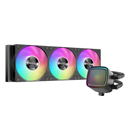 SAMA L50 AIO CPU-Wasserkühler – 360-mm-Radiator | Dot-Matrix-ARGB-Mirror-Pumpe | 3 × 120-mm-PWM-Lüfter | Kompatibel mit Intel LGA 1366/115X/2011/1200/1700/1851 & AMD AM5/AM4 – Schwarz SAMA L50 AIO CPU-Wasserkühler – 360-mm-Radiator | Dot-Matrix-ARGB-Mirror-Pumpe | 3 × 120-mm-PWM-Lüfter | Kompatibel mit Intel LGA 1366/115X/2011/1200/1700/1851 & AMD AM5/AM4 – Schwarz von SAMA