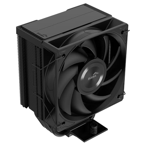 SAMA X40 kompakter CPU-Luftkühler – flacher Single-Tower mit leisem 100-mm-PWM-Lüfter | 4 Direct-Touch-Heatpipes, 200 W TDP | Kompatibel mit Intel LGA1700/115X/1851 und AMD AM5/AM4 – Schwarz SAMA X40 kompakter CPU-Luftkühler – flacher Single-Tower mit leisem 100-mm-PWM-Lüfter | 4 Direct-Touch-Heatpipes, 200 W TDP | Kompatibel mit Intel LGA1700/115X/1851 und AMD AM5/AM4 – Schwarz von SAMA