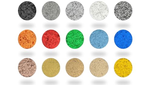 SAMATEC Farbchips Einstreuchips Colorchips Dekochips Farbflocken für 1K & 2K Bodenbeschichtung 1Kg - große Farbauswahl (Geranienrot) von SAMATEC