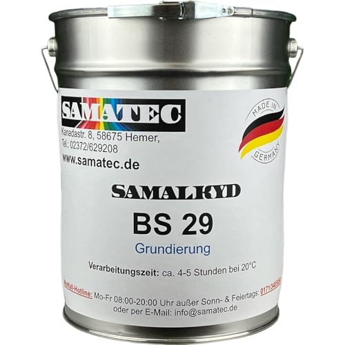 SAMATEC Spezialgrundierung Grundierung Primer Tiefengrund Wand und Boden 1K Alkydharz SamaLkyd BS29 (10Kg (ca. 70m²)) von SAMATEC