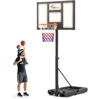 Samax - Basketballkorb / Basketballständer 100-305 cm höhenverstellbar mit Rollen inkl. Netz von SAMAX