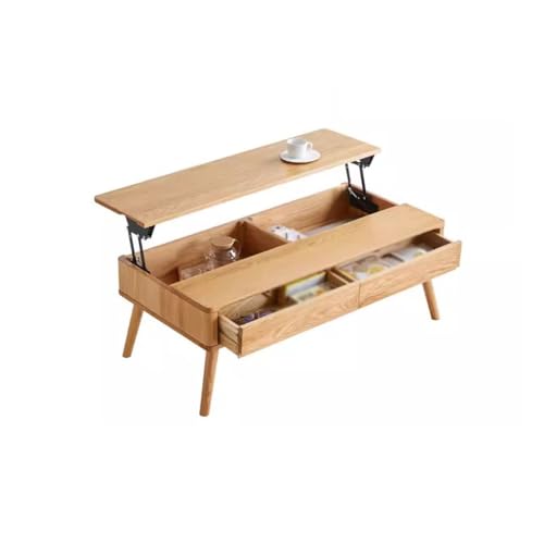 SAMCIOI Couchtisch-Nachttisch Massivholz hebe Kaffee Tisch Eiche Nordic Wohnzimmer multifunktionale Moderne esstisch Couchtische fürs Wohnzimmer von SAMCIOI