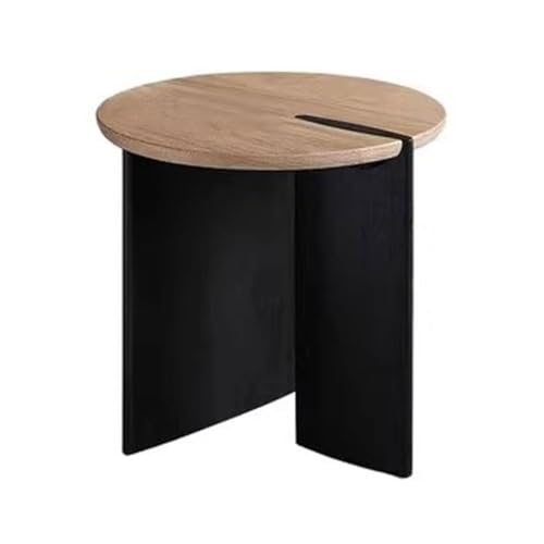 SAMCIOI Couchtisch-Nachttisch Schlafzimmer Beistelltisch Nordic Light Luxury Couchtisch Wohnzimmer Home Einfache Möbel Kreativer Retro Runder Couchtische fürs Wohnzimmer von SAMCIOI