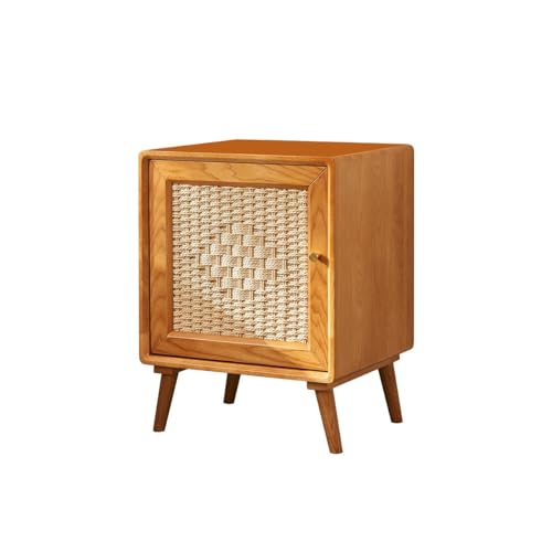SAMCIOI Nachttisch/Sofatisch Nachttisch aus Holz im Wabi-Sabi-Stil, Rattan, Wohnzimmermöbel, Beistelltisch, Retro-Schlafzimmer-Aufbewahrungsschrank Couchtisch SAMCIOI Nachttisch/Sofatisch Nachttisch aus Holz im Wabi-Sabi-Stil, Rattan, Wohnzimmermöbel, Beistelltisch, Retro-Schlafzimmer-Aufbewahrungsschrank Couchtisch von SAMCIOI
