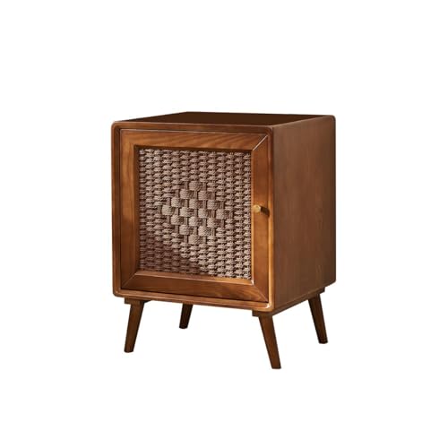 SAMCIOI Nachttisch/Sofatisch Nachttisch aus Holz im Wabi-Sabi-Stil, Rattan, Wohnzimmermöbel, Beistelltisch, Retro-Schlafzimmer-Aufbewahrungsschrank Couchtisch SAMCIOI Nachttisch/Sofatisch Nachttisch aus Holz im Wabi-Sabi-Stil, Rattan, Wohnzimmermöbel, Beistelltisch, Retro-Schlafzimmer-Aufbewahrungsschrank Couchtisch von SAMCIOI