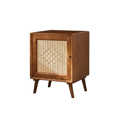 SAMCIOI Nachttisch/Sofatisch Nachttisch aus Holz im Wabi-Sabi-Stil, Rattan, Wohnzimmermöbel, Beistelltisch, Retro-Schlafzimmer-Aufbewahrungsschrank Couchtisch SAMCIOI Nachttisch/Sofatisch Nachttisch aus Holz im Wabi-Sabi-Stil, Rattan, Wohnzimmermöbel, Beistelltisch, Retro-Schlafzimmer-Aufbewahrungsschrank Couchtisch von SAMCIOI