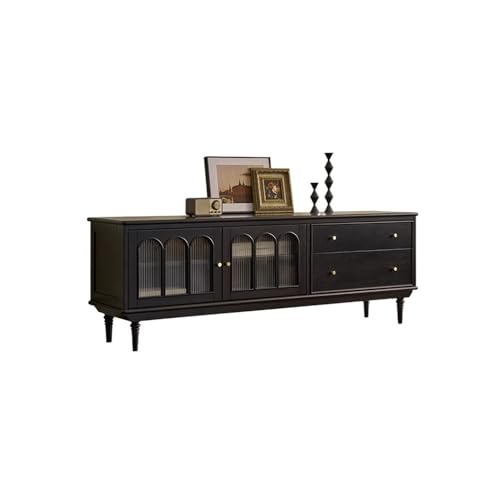 SAMCIOI TV-Konsole, Entertainment-Center 180cm Rustik Vintage Massivholz Vitrinenschrank, Minimalistisches Wohnzimmer Glas-Lagersystem, Hotel- und Wohnmöbel TV-Ständer fürs Wohnzimmer SAMCIOI TV-Konsole, Entertainment-Center 180cm Rustik Vintage Massivholz Vitrinenschrank, Minimalistisches Wohnzimmer Glas-Lagersystem, Hotel- und Wohnmöbel TV-Ständer fürs Wohnzimmer von SAMCIOI