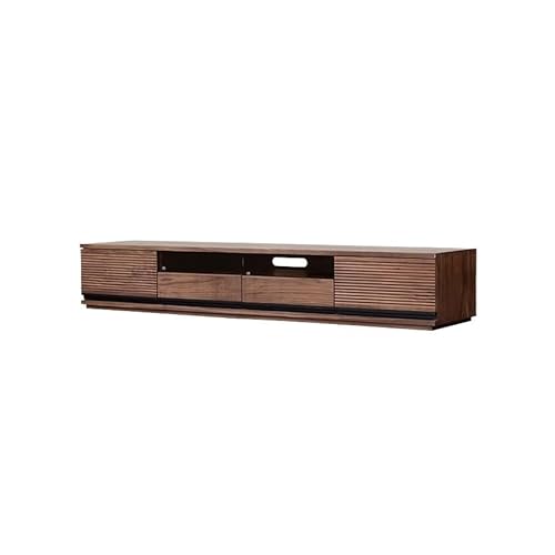 SAMCIOI TV-Konsole, Entertainment-Center 180x40x30cm Massivholz Home Wohnzimmer Entertainment Center, Moderner Walnuss-Bodenschrank, Aufbewahrungsmöbel TV-Ständer fürs Wohnzimmer von SAMCIOI