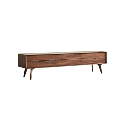 SAMCIOI TV-Konsole, Entertainment-Center 180x40x45cm Home Walnut TV-Ständer, einfaches Wohnzimmer Massivholzboden Entertainment-Center, Aufbewahrungsmöbel mit Schubladen TV-Ständer fürs Wohnzimmer von SAMCIOI