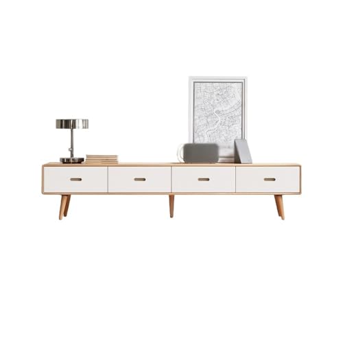 SAMCIOI TV-Konsole, Entertainment-Center 200CM Rustikal-Modernes Unterhaltungszentrum, Haushaltswohnzimmer-Konsole mit Aufbewahrung Geeignet für Hotels und Pensionen TV-Ständer fürs Wohnzimmer von SAMCIOI