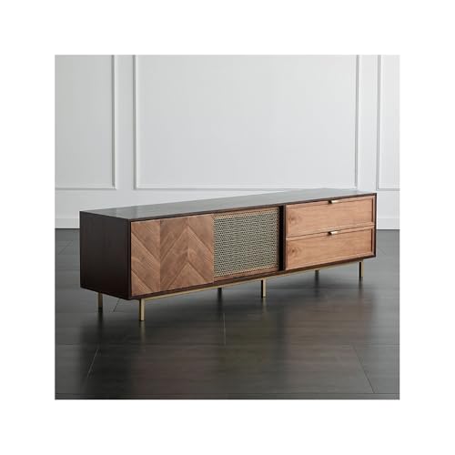 SAMCIOI TV-Konsole, Entertainment-Center ​​200cm Massivholz Retro Ablagetisch, Haushalts Wohnzimmer Lagermöbel, Unterhaltungszentrum Geeignet für Hotels und Lounges​ TV-Ständer fürs Wohnzimmer von SAMCIOI