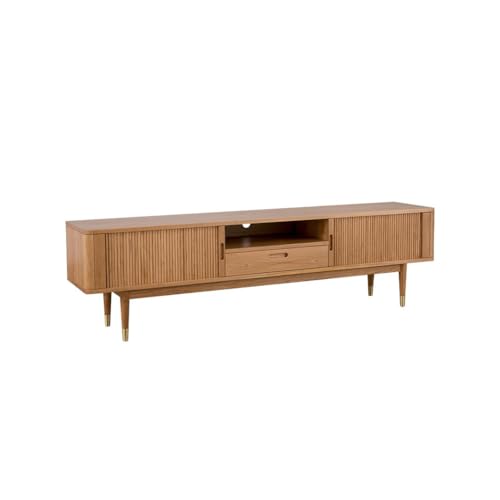 SAMCIOI TV-Konsole, Entertainment-Center 200cm TV Cabinet Cherry Wood Entertainment Center, Wooden Furniture Suitable for Living Room Hotel TV-Ständer fürs Wohnzimmer von SAMCIOI