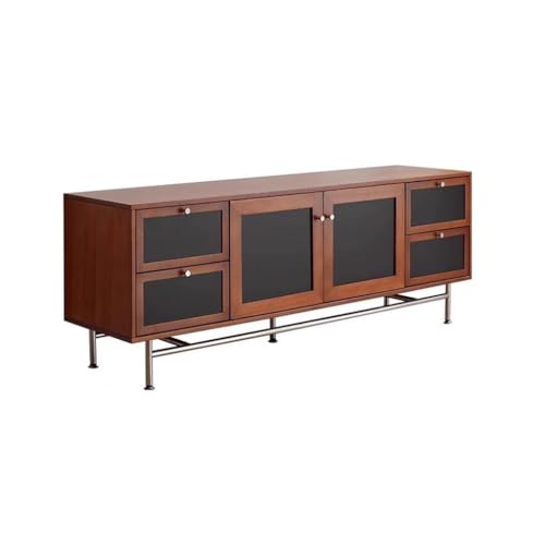 SAMCIOI TV-Konsole, Entertainment-Center Nordic Antiken Stil Massivholz Tv-Schrank Hause Wohnzimmer Retro Lagerung Schrank TV-Ständer fürs Wohnzimmer von SAMCIOI