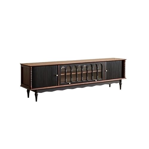 SAMCIOI TV-Konsole, Entertainment-Center Retro Massivholz TV Schrank Lagerung Wandschrank Wohnzimmermöbel TV-Ständer fürs Wohnzimmer von SAMCIOI