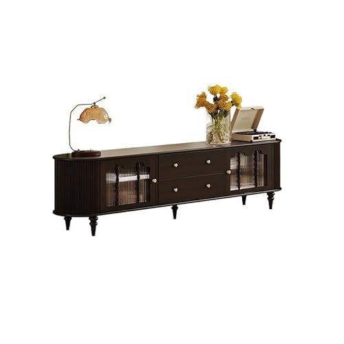 SAMCIOI TV-Konsole, Entertainment-Center Retro TV-Schrank aus Holz for kleine Wohnungen, Wohnzimmer und Zuhause, Aufbewahrungsschrank TV-Ständer fürs Wohnzimmer von SAMCIOI