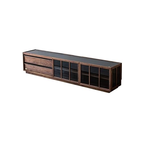 SAMCIOI TV-Konsole, Entertainment-Center Wohnzimmer Home Floor Entertainment Schrank Massivholz Schrank Vitrine TV-Ständer fürs Wohnzimmer von SAMCIOI