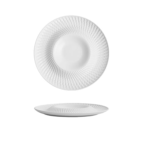 Stapelbare Moderne Essteller 10-zoll Japanischen Hotel Restaurant Westlichen Geschirr Weiß Keramik Vorspeise Platte Dessert von SAMCIOI
