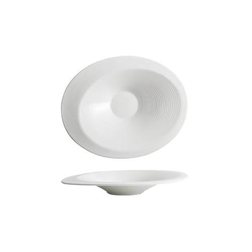 Stapelbare Moderne Essteller 11-zoll Kreative Geschirr Pasta Platte Weiß Hot Pot Gericht Große Keramik Dessert Stapelbare Moderne Essteller 11-zoll Kreative Geschirr Pasta Platte Weiß Hot Pot Gericht Große Keramik Dessert von SAMCIOI