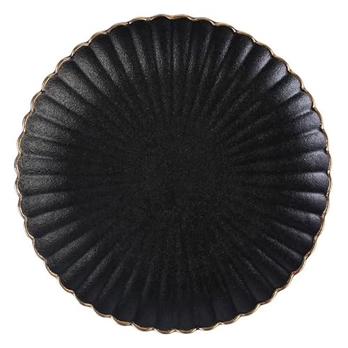 Stapelbare Moderne Essteller Japanischer Stil Schwarz Western Teller Steak Home Frühstück Reis Salat Pasta Stapelbare Moderne Essteller Japanischer Stil Schwarz Western Teller Steak Home Frühstück Reis Salat Pasta von SAMCIOI